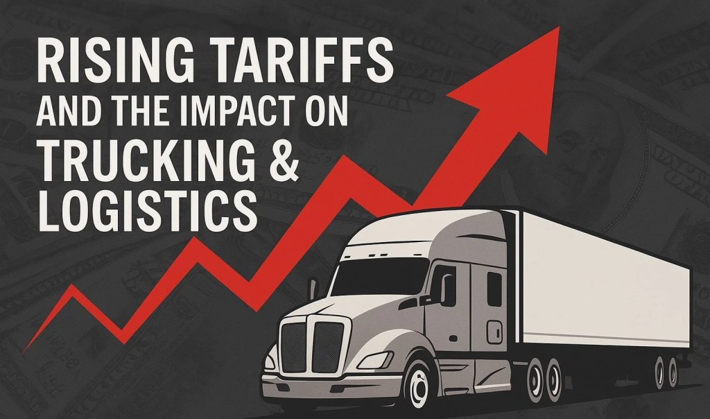 Freight at a border crossing illustrating tariffs and customs