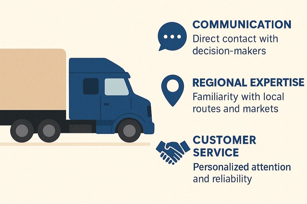 Semi truck representing a small carrier in the supply chain