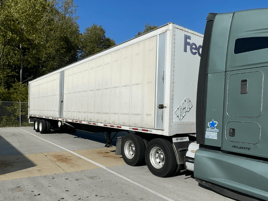 Truck on the highway for an expedited shipment